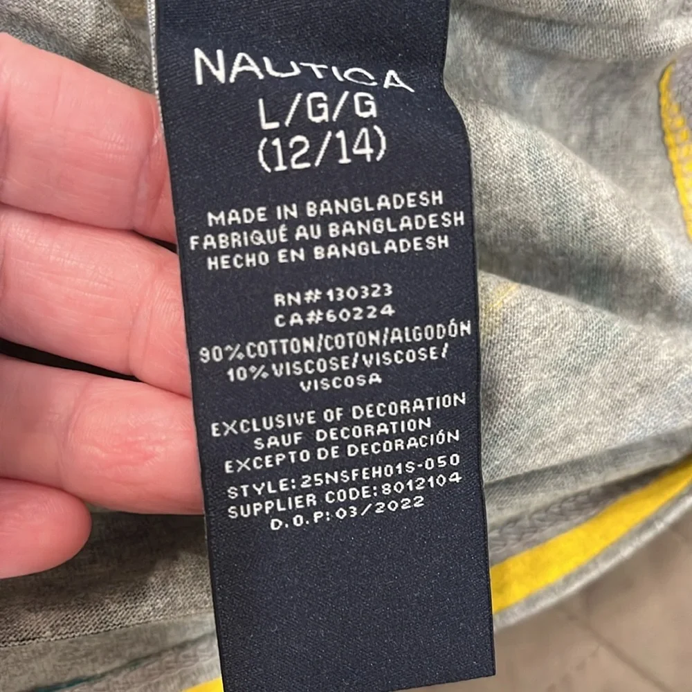 Nautica Girl's Stripe Patch Pocket Dress/NWT/L (12/14)